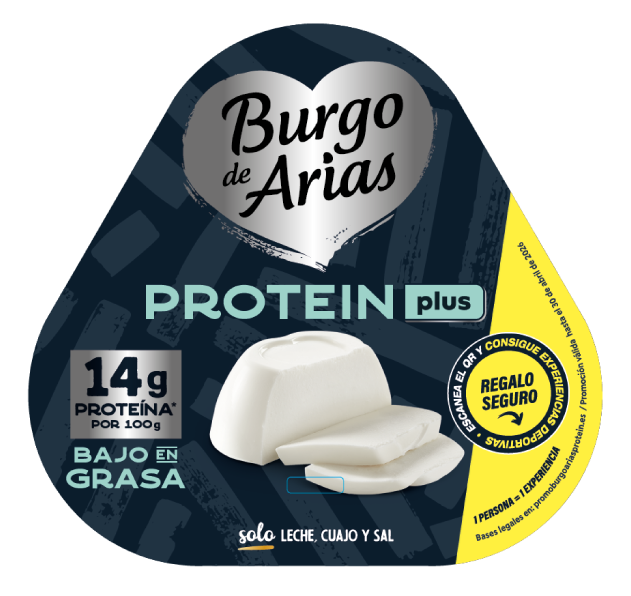 Queso Burgo de Arias Protein Plus alto en proteínas - Campaña promocional TPH Marketing